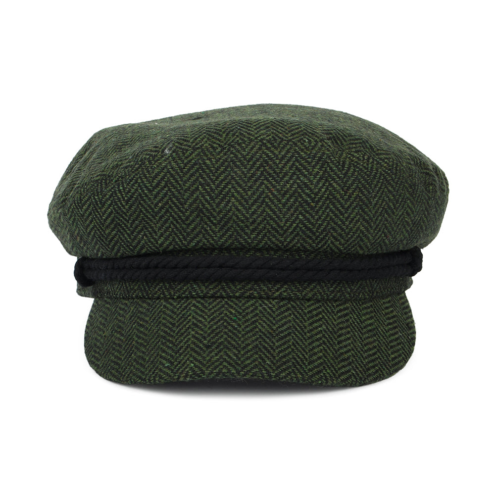 Gorra marinera diseño de espiga de Brixton - Verde Musgo-Negro