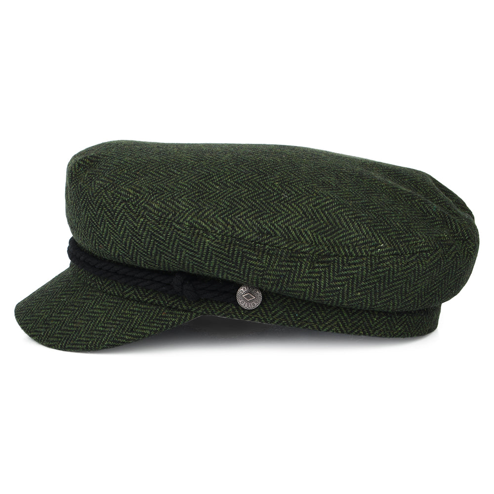 Gorra marinera diseño de espiga de Brixton - Verde Musgo-Negro