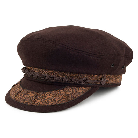 Gorra marinera griega de lana de Jaxon & James - Marrón