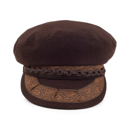 Gorra marinera griega de lana de Jaxon & James - Marrón