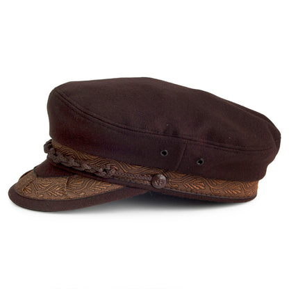 Gorra marinera griega de lana de Jaxon & James - Marrón