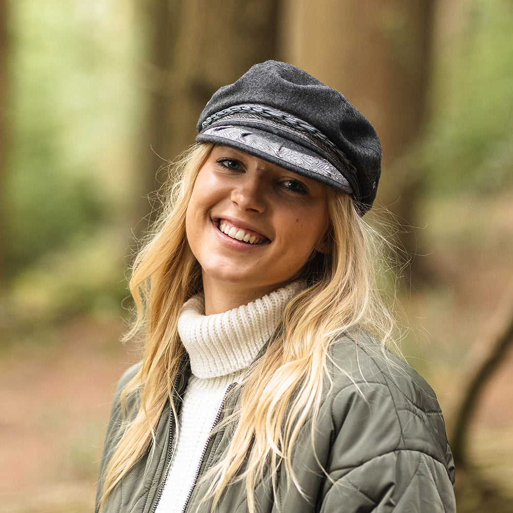 Gorra marinera griega de lana de Jaxon & James - Gris