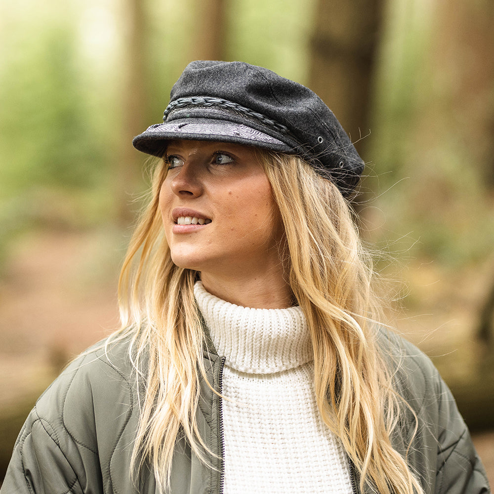 Gorra marinera griega de lana de Jaxon & James - Gris