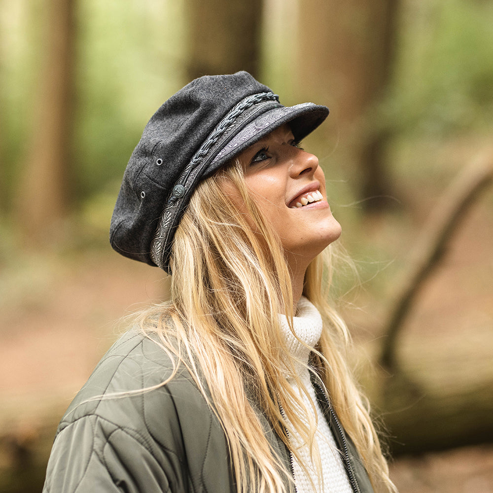 Gorra marinera griega de lana de Jaxon & James - Gris