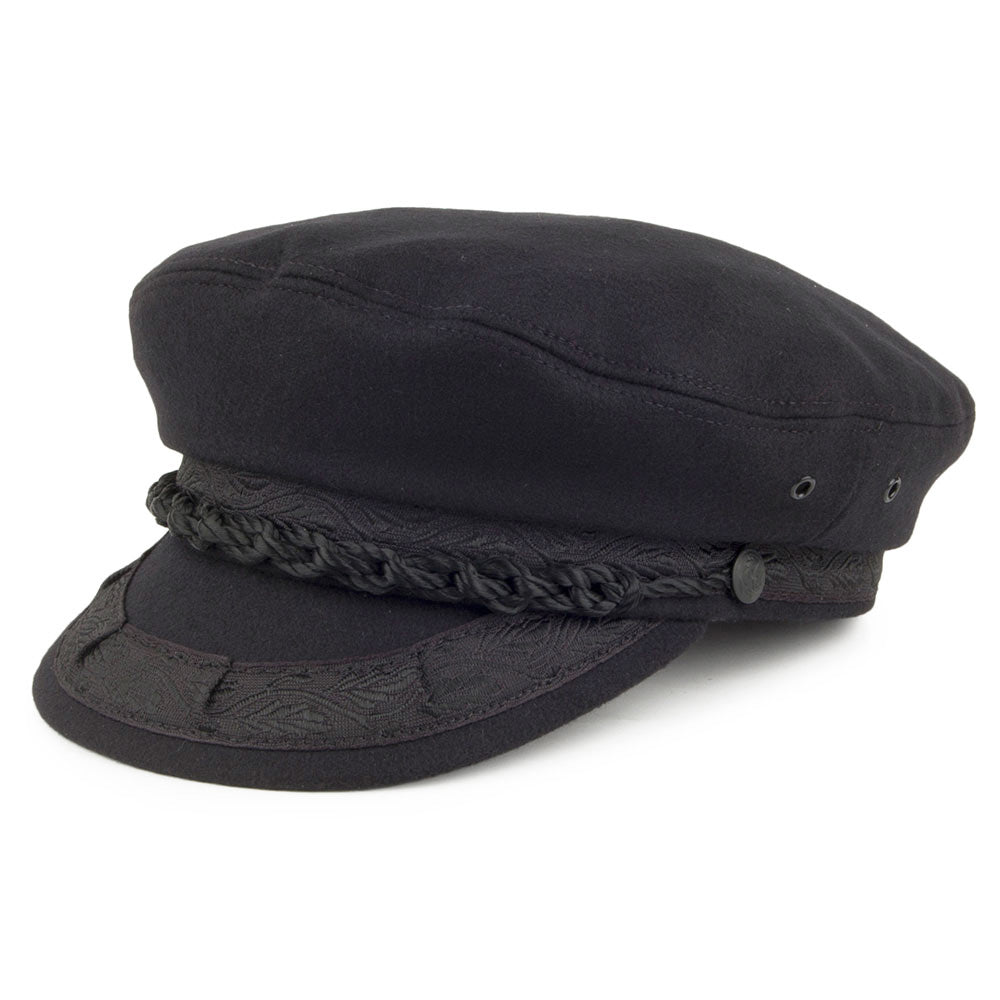 Gorra marinera griega de lana de Jaxon & James - Negro