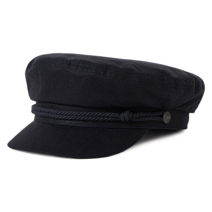 Gorra marinera Weather Guard de algodón encerado de Brixton - Azul Marino Lavado