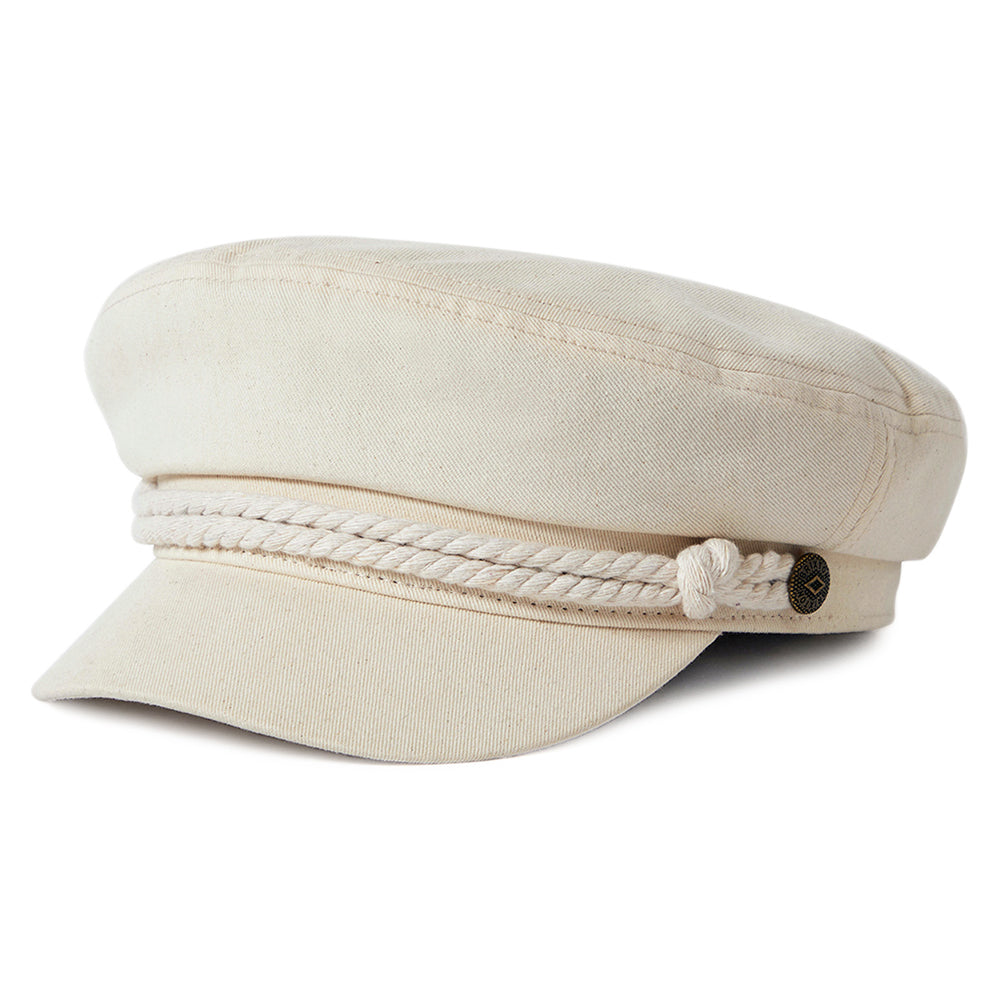Gorra marinera de algodón de Brixton - Crema