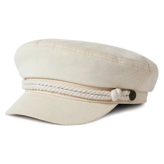 Gorra marinera de algodón de Brixton - Crema