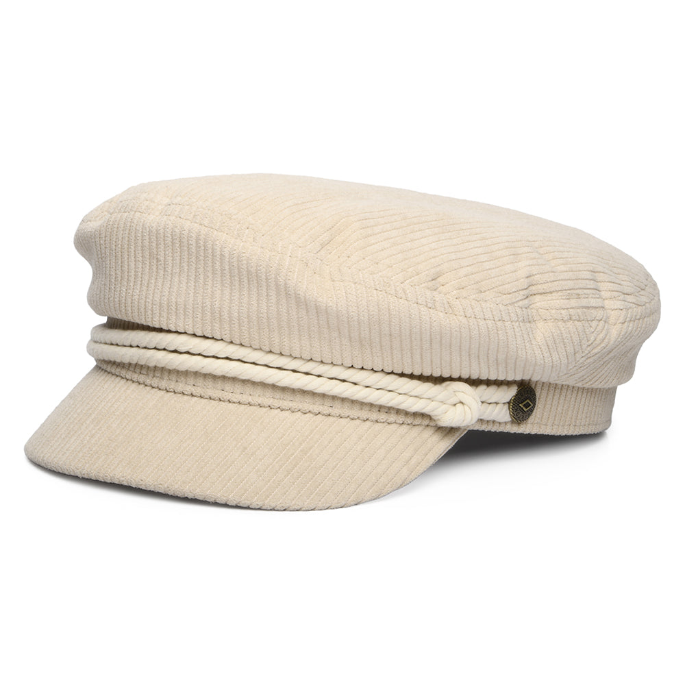 Gorra marinera de pana de Brixton - Crema