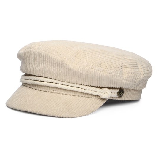 Gorra marinera de pana de Brixton - Crema