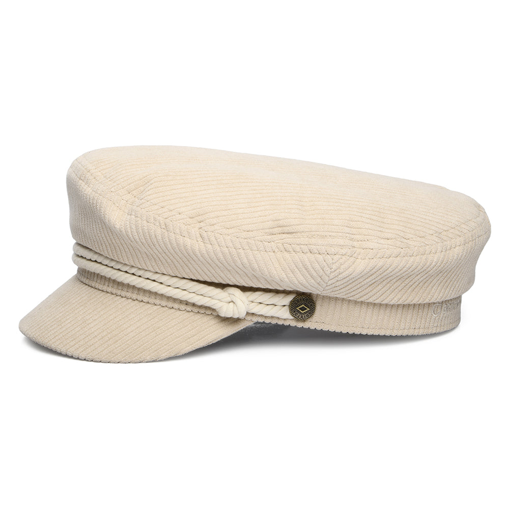 Gorra marinera de pana de Brixton - Crema