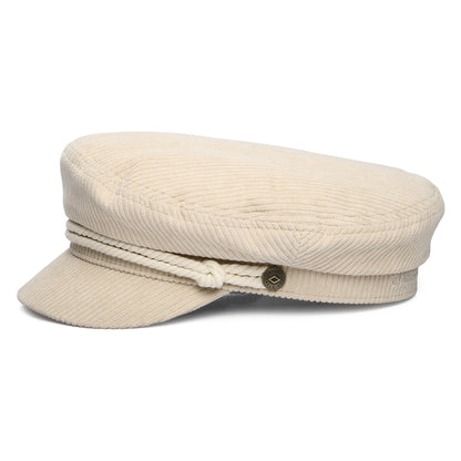 Gorra marinera de pana de Brixton - Crema