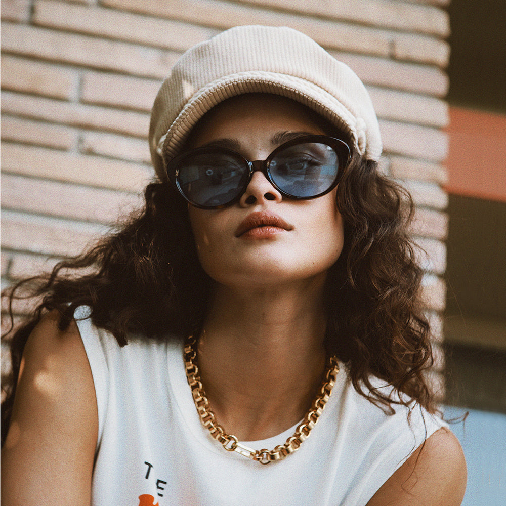 Gorra marinera de pana de Brixton - Crema