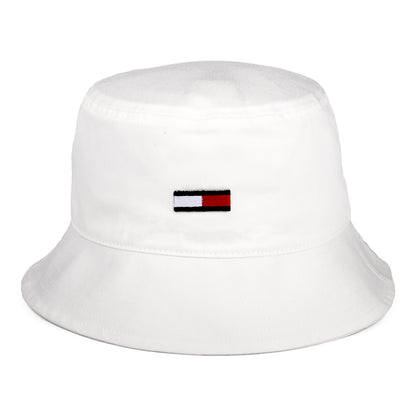 Sombrero de pescador TJW Flag de algodón orgánico de Tommy Hilfiger - Blanco