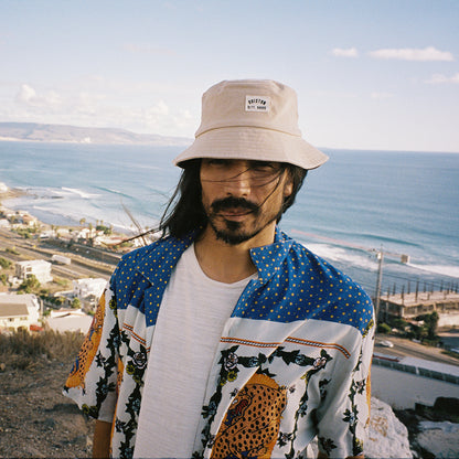 Sombrero de pescador Woodburn efecto lavado plegable de Brixton - Arena