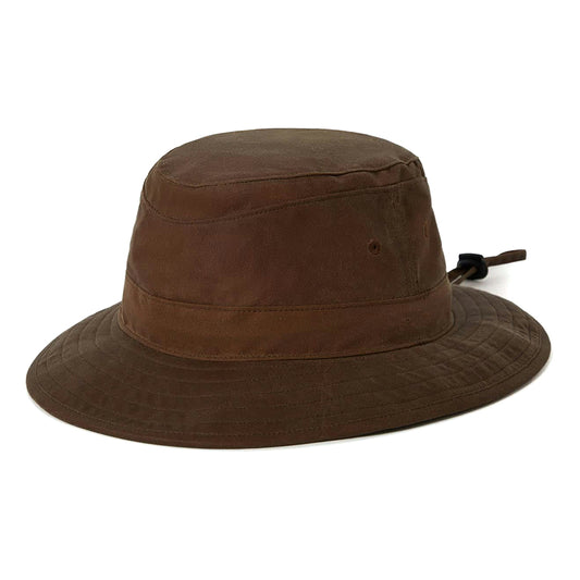 Sombrero Boonie Dunes Safari Weather Guard de algodón encerado de Brixton - Cobrizo