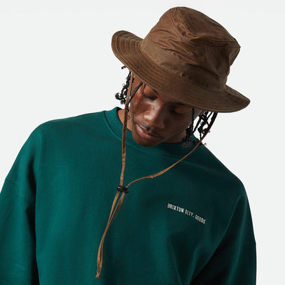 Sombrero Boonie Dunes Safari Weather Guard de algodón encerado de Brixton - Cobrizo