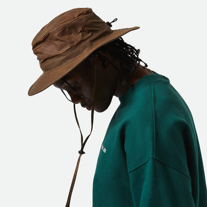 Sombrero Boonie Dunes Safari Weather Guard de algodón encerado de Brixton - Cobrizo