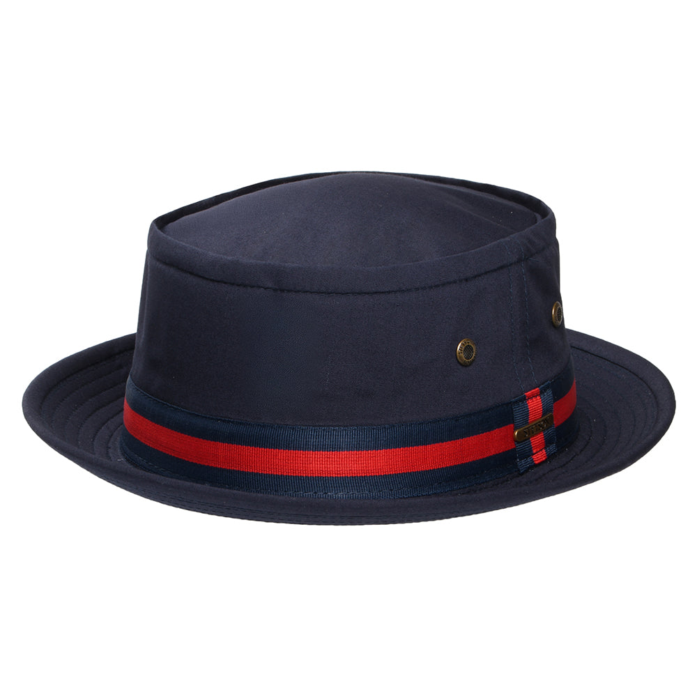 Sombrero Pork Pie Fishermans de pescador de Stetson - Azul Oscuro