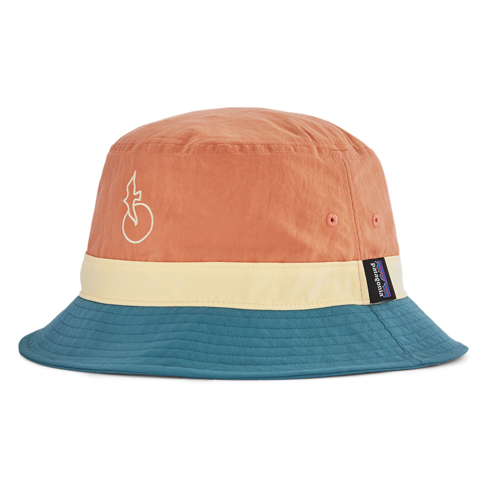 Sombrero de pescador Swelldrifter Wavefarer de Patagonia - Rojo Óxido-Suero De Leche-Verde Azulado