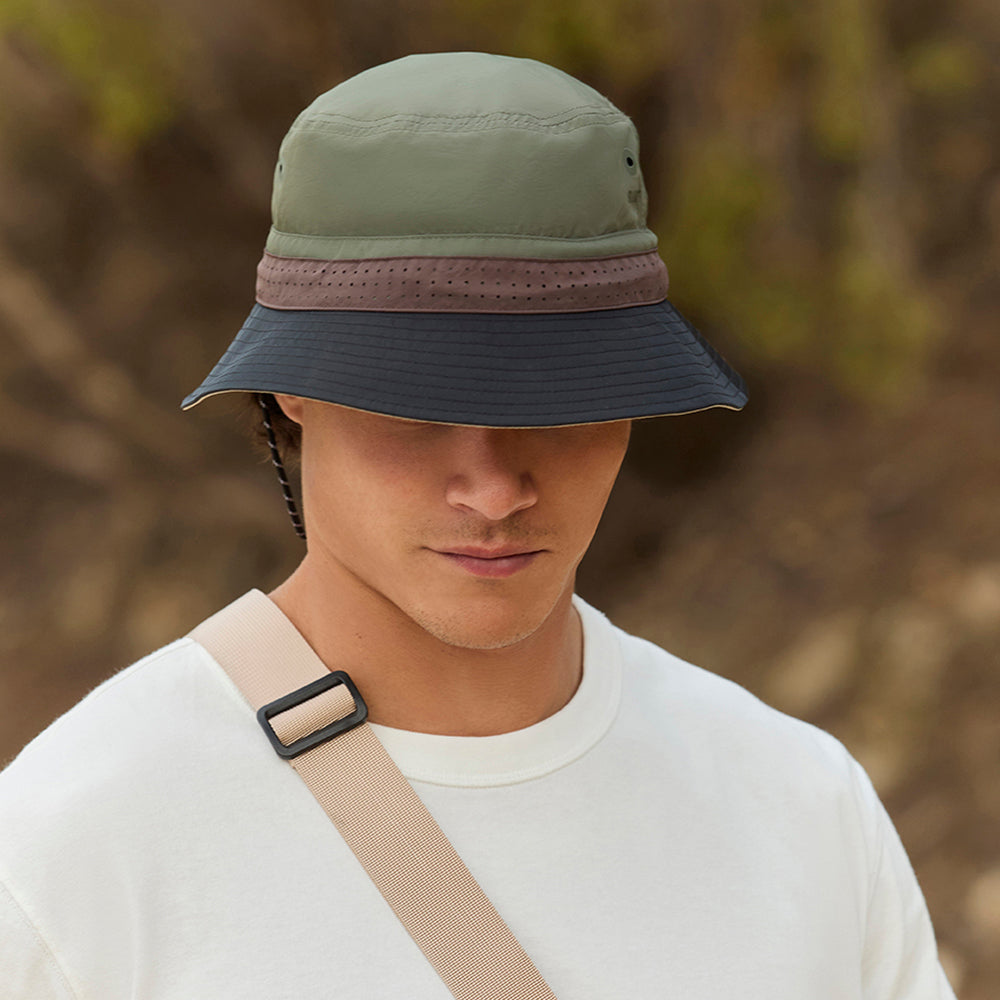 Sombrero de pescador Samasoda reciclado de Barts - Verde Oliva-Marrón-Negro