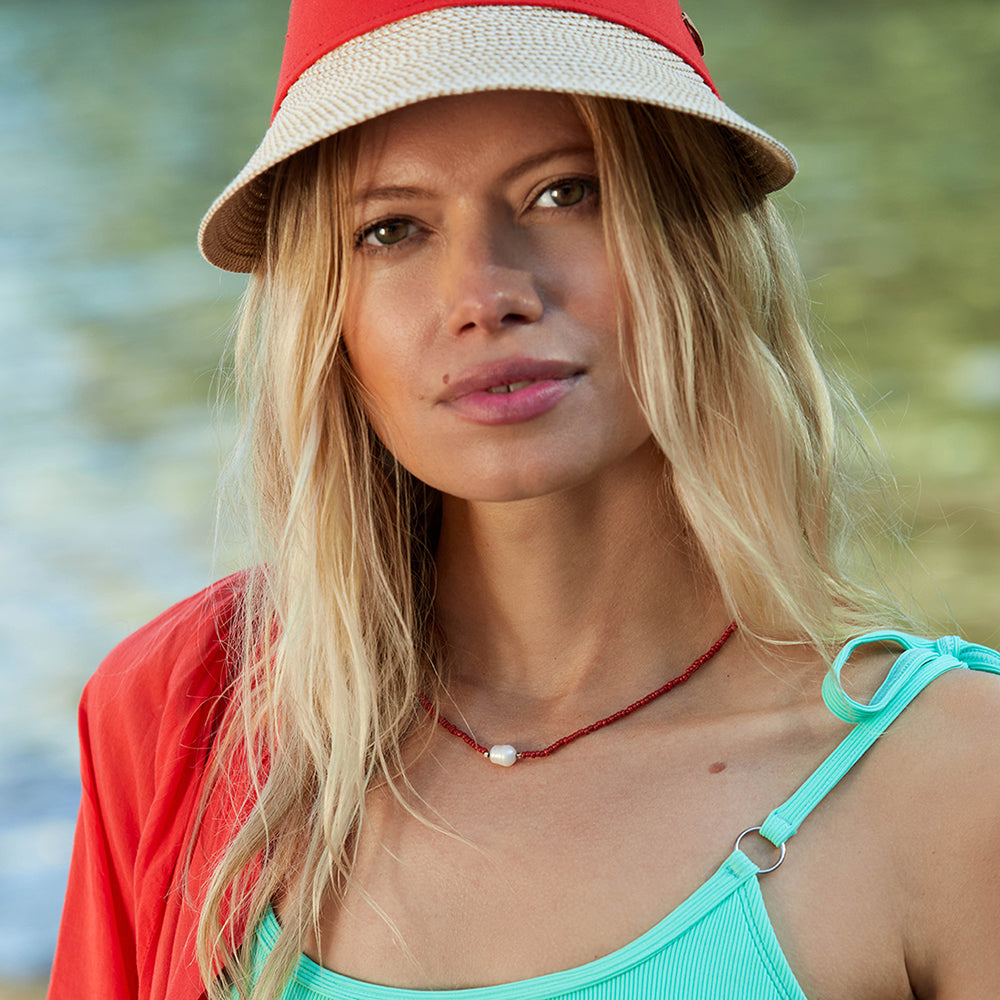 Visera Vesder de Barts - Rojo-Natural
