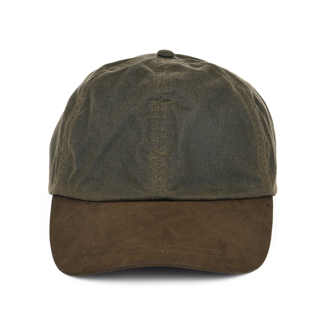 Gorra de béisbol de algodón encerado británico de Failsworth - Verde Oliva-Marrón