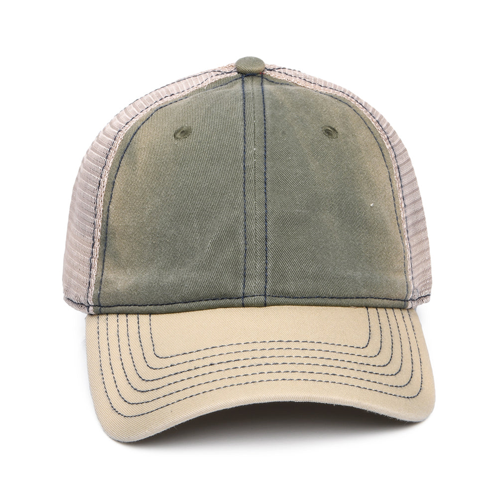 Gorra Trucker de algodón de Dorfman Pacific - Verde Oliva