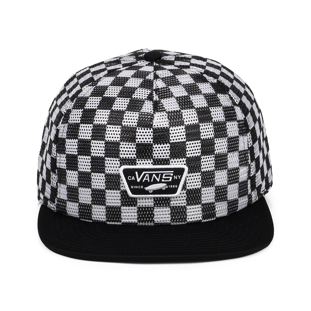 Gorra Trucker Full Patch Malla a cuadros de Vans - Negro-Blanco
