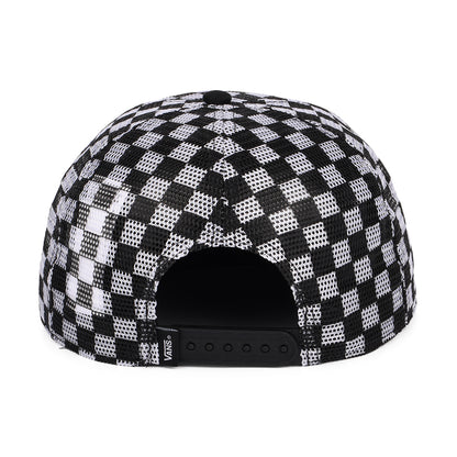 Gorra Trucker Full Patch Malla a cuadros de Vans - Negro-Blanco