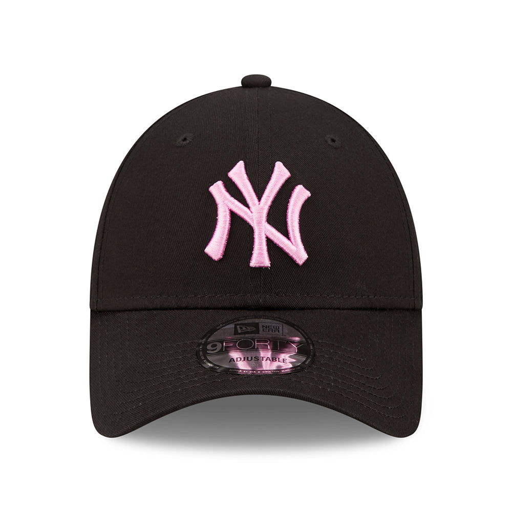 Gorra de béisbol 9FORTY MLB League Essential New York Yankees de New Era - Negro-Rosa Claro