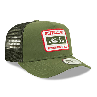 Gorra Trucker State Patch A-Frame de New Era - Verde Oliva