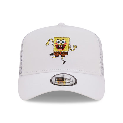 Gorra Trucker A-Frame Nickelodeon Bob Esponja Pantalones Cuadrados de New Era - Blanco