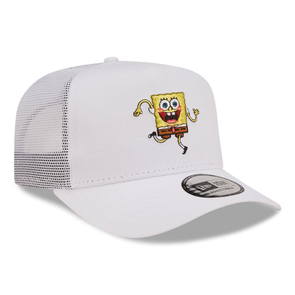 Gorra Trucker A-Frame Nickelodeon Bob Esponja Pantalones Cuadrados de New Era - Blanco