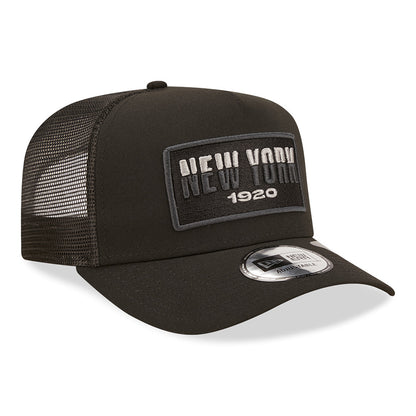 Gorra Trucker A-Frame USA State New York de New Era - Negro