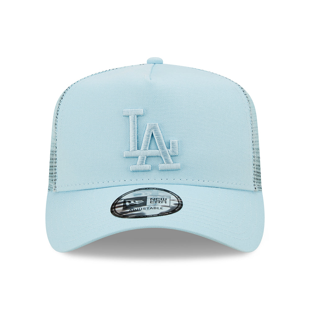 Gorra Trucker A-Frame MLB Tonal Mesh II L.A. Dodgers de New Era - Azul Claro
