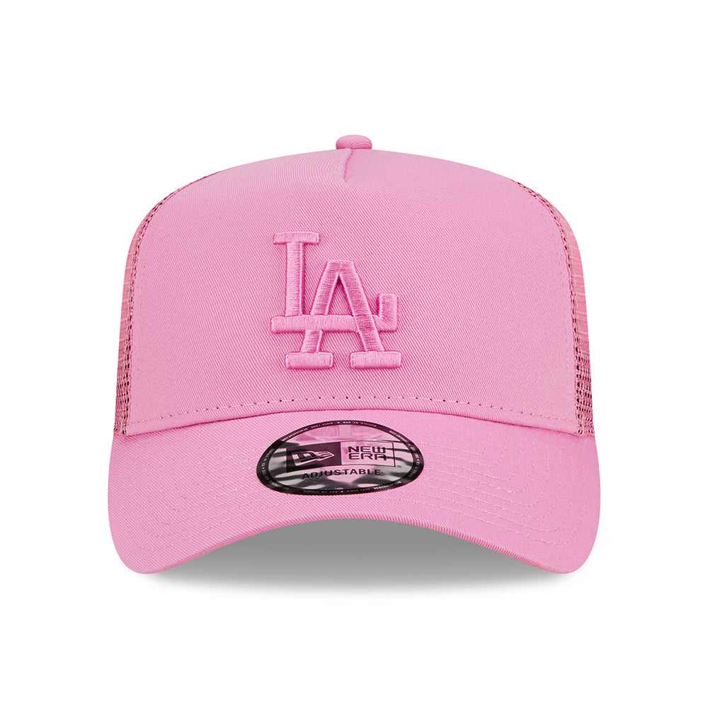 Gorra Trucker A-Frame MLB Tonal Mesh II L.A. Dodgers de New Era - Rosa