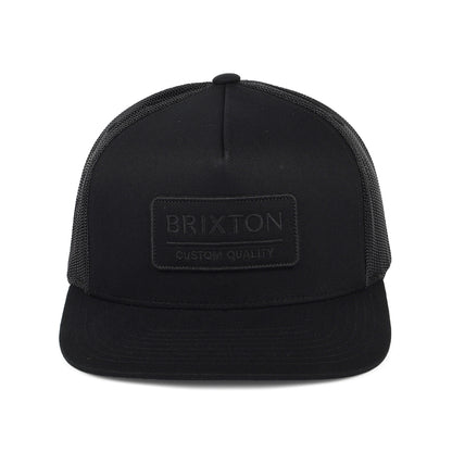 Gorra Trucker Palmer Proper MP de Brixton - Negro sobre Negro