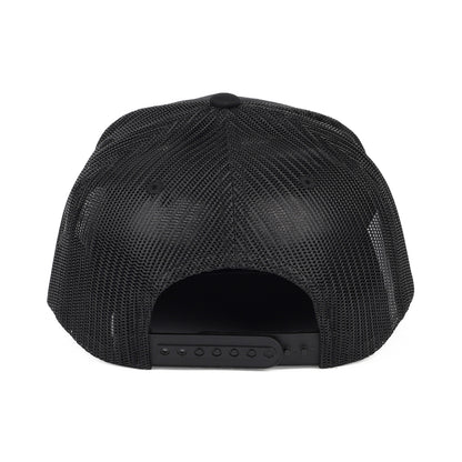 Gorra Trucker Palmer Proper MP de Brixton - Negro sobre Negro