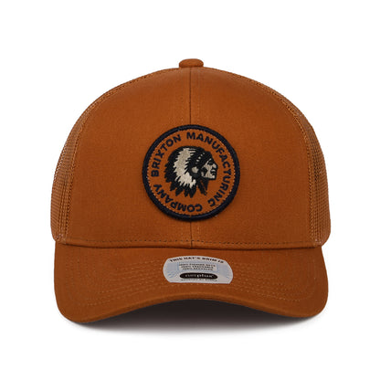 Gorra Trucker Rival Stamp NetPlus MP de Brixton - Ocre