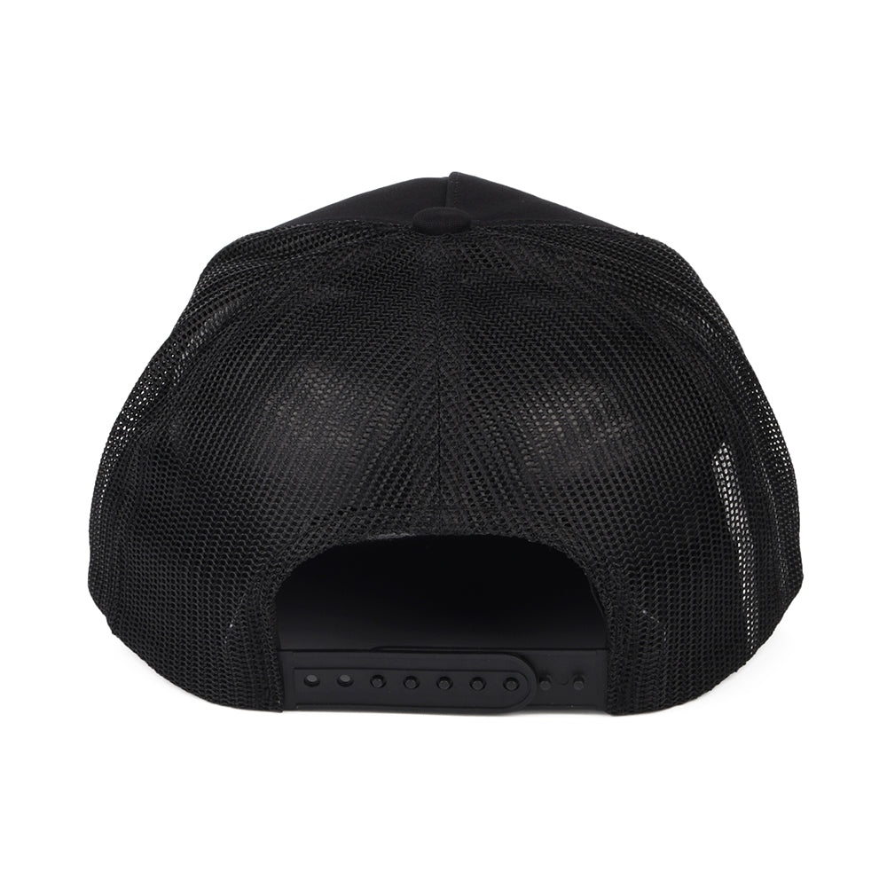Gorra Trucker Alpha Block NetPlus MP de Brixton - Negro sobre Negro
