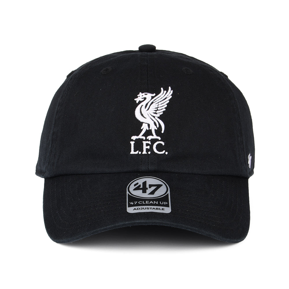 Gorra de béisbol Clean Up Liverpool FC de 47 Brand - Negro-Blanco
