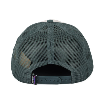 Gorra Trucker P-6 Logo LoPro de algodón orgánico de Patagonia - Blanco-Bosque Claro