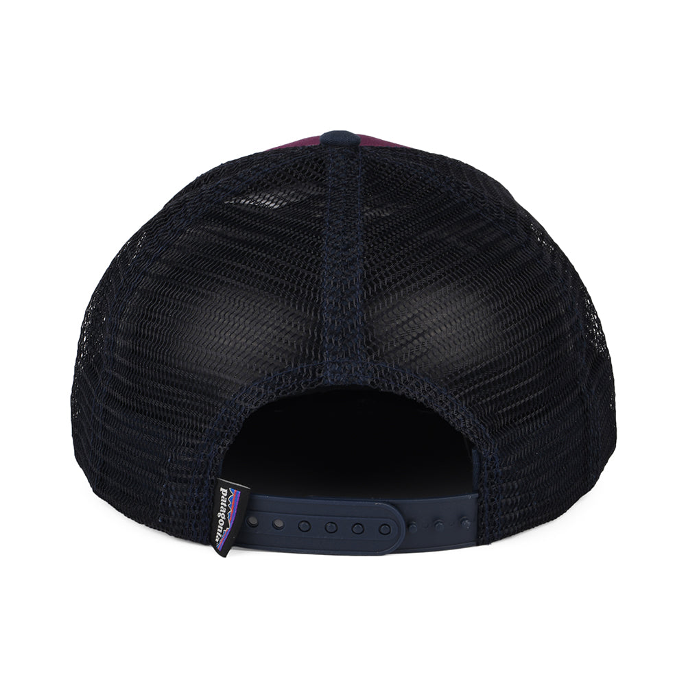 Gorra Trucker P-6 Logo de algodón orgánico de Patagonia - Ciruela-Azul Marino