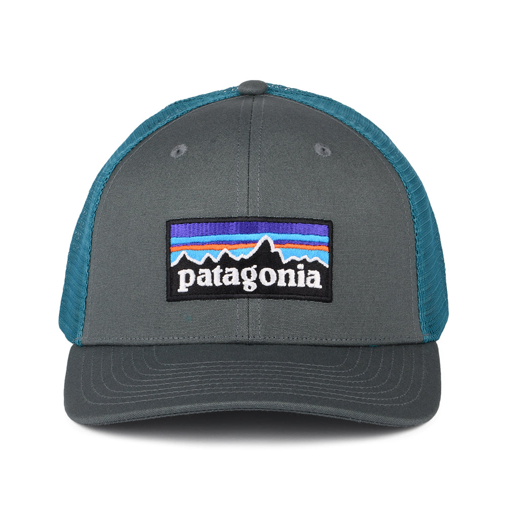 Gorra Trucker P-6 Logo de algodón orgánico de Patagonia - Bosque Claro-Verde Azulado