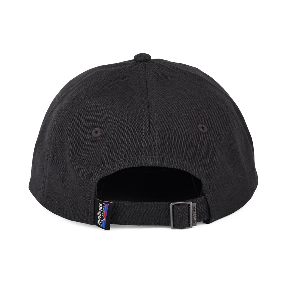 Gorra de béisbol Fitz Roy Icon Trad de algodón orgánico de Patagonia - Tinta Negro