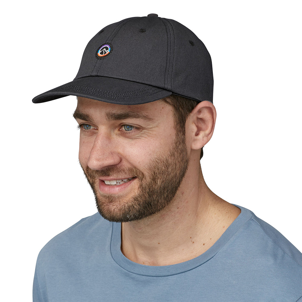 Gorra de béisbol Fitz Roy Icon Trad de algodón orgánico de Patagonia - Tinta Negro