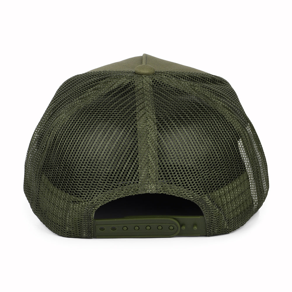 Gorra Trucker Alpha Block NetPlus MP de Brixton - Verde Oliva