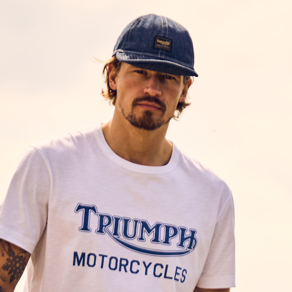 Gorra militar Oilys de algodón de Triumph Motorcycles - Vaquero