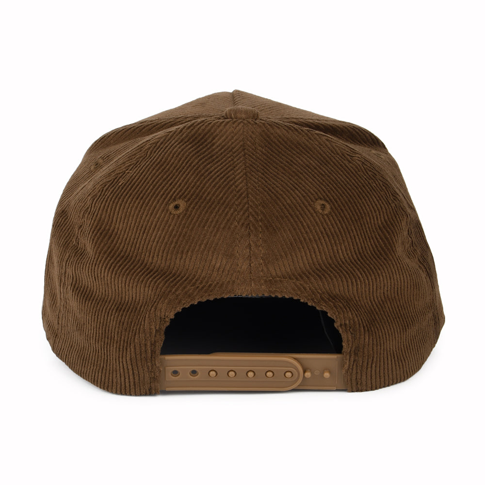 Gorra Snapback Linwood C NetPlus MP de pana de Brixton - Marrón-Rojo